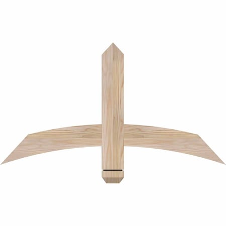 Ekena Millwork Bellingham Smooth Timber Gable Bracket, Douglas Fir, 36"W x 19"H x 1 1/2"D x 3 1/2"F, 13/12 Pitch GBW036X19X0204BEL00SDF